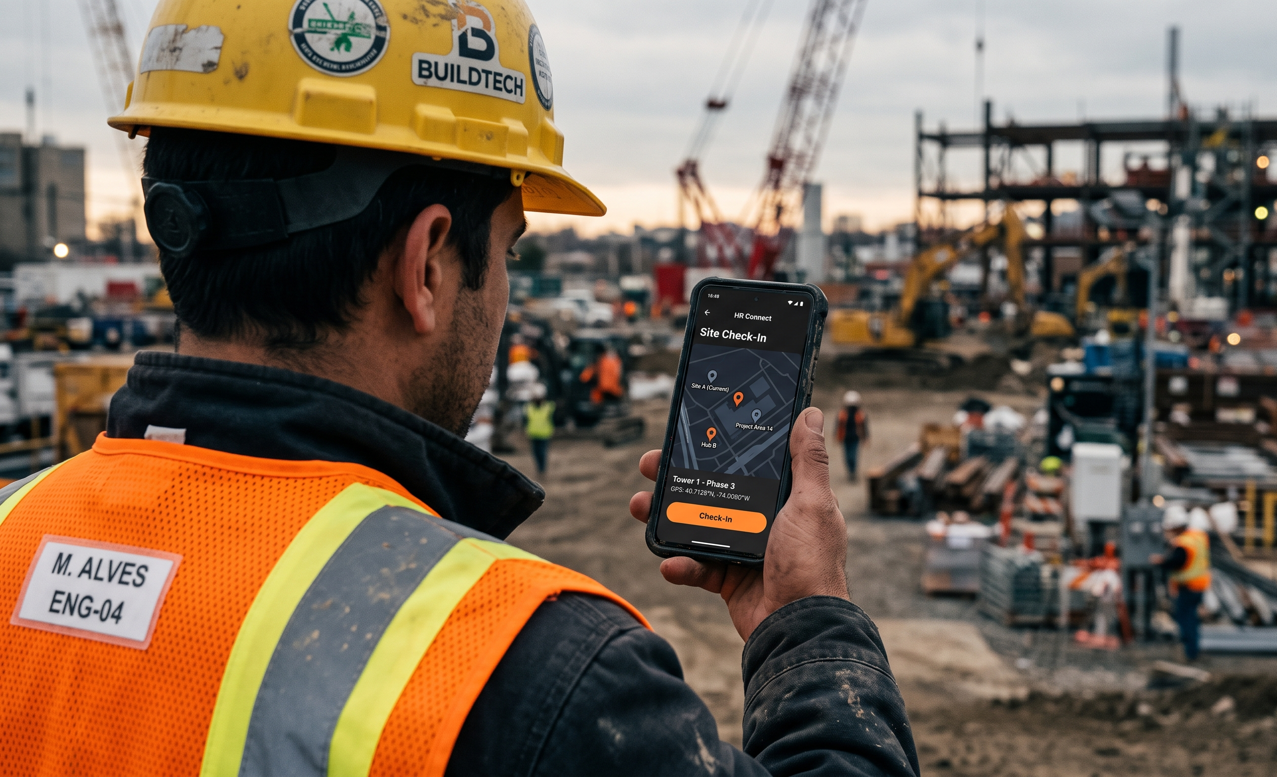 Employee tracking via smartphone app